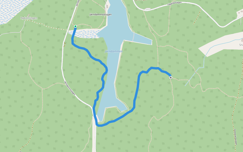 5 och 10 km walking route map in Sala
