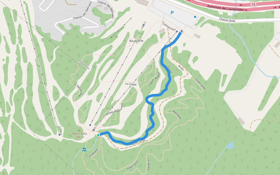 La 50 walking route map in Piedmont