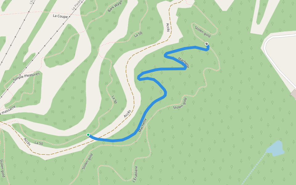 Machette walking route map in Piedmont
