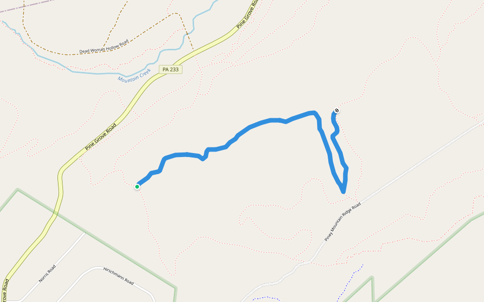 Fuzzy ATV Trail (More Difficult) walking route map in Biglerville