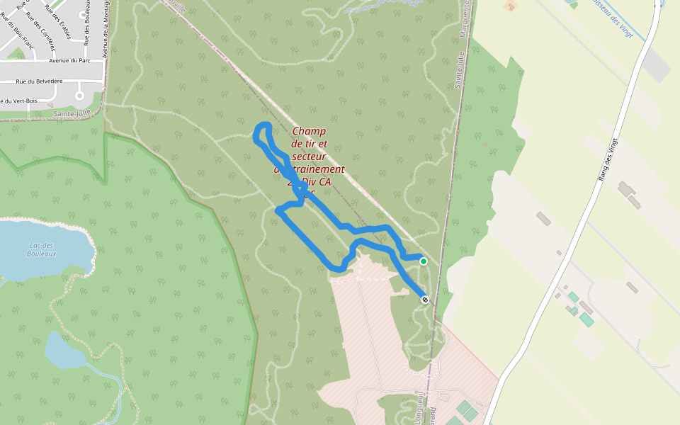 14 La Roulante walking route map in Saint-Mathieu-de-Beloeil