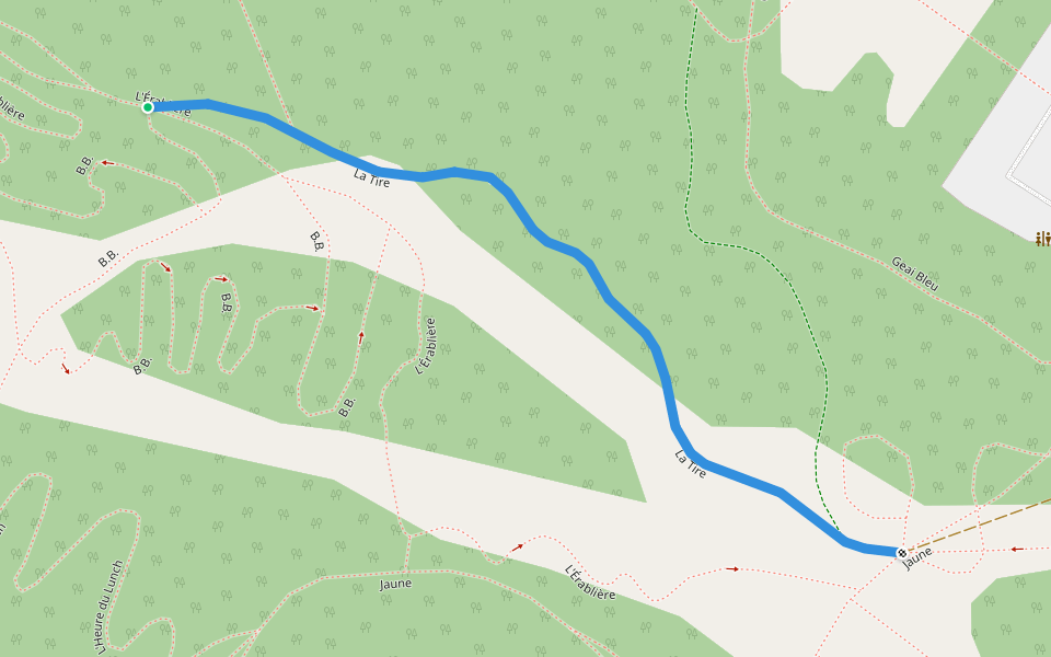 La Tire walking route map in Sainte-Adèle