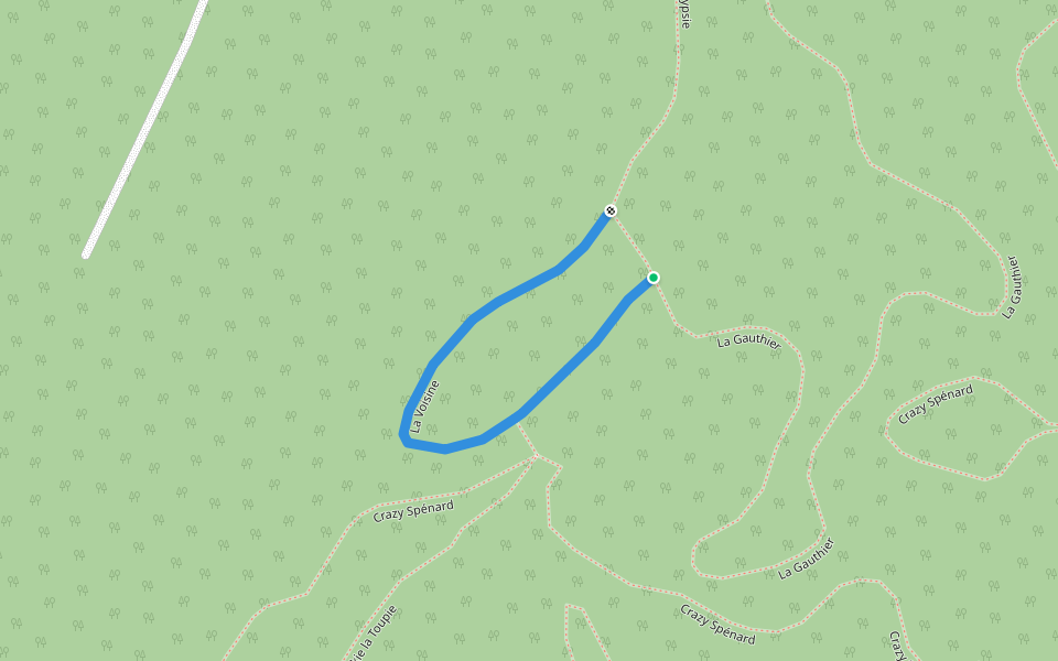 La Voisine walking route map in Sainte-Adèle