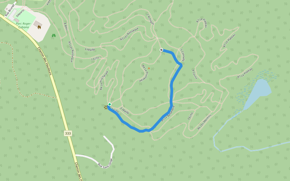 R5 Le Belvédère walking route map in Saint-Hippolyte