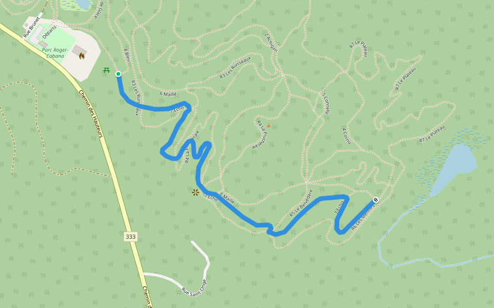 7 Echo walking route map in Saint-Hippolyte