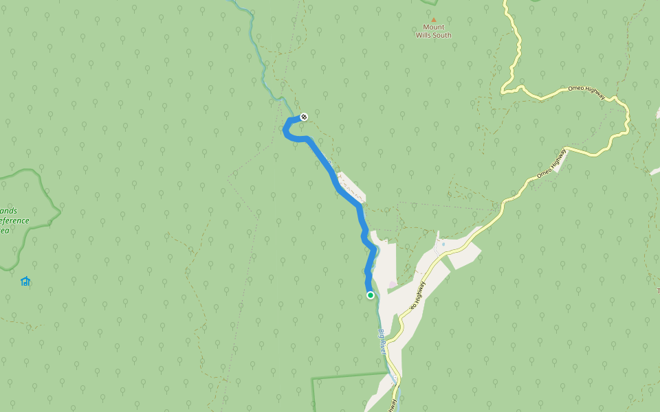 Patons Road walking route map in Glen Valley