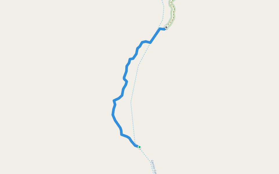 Carrizo Gorge Road walking route map in Palm Grove