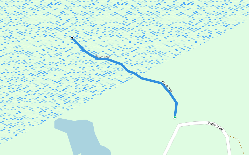 Kayak Trail walking route map in Matagorda