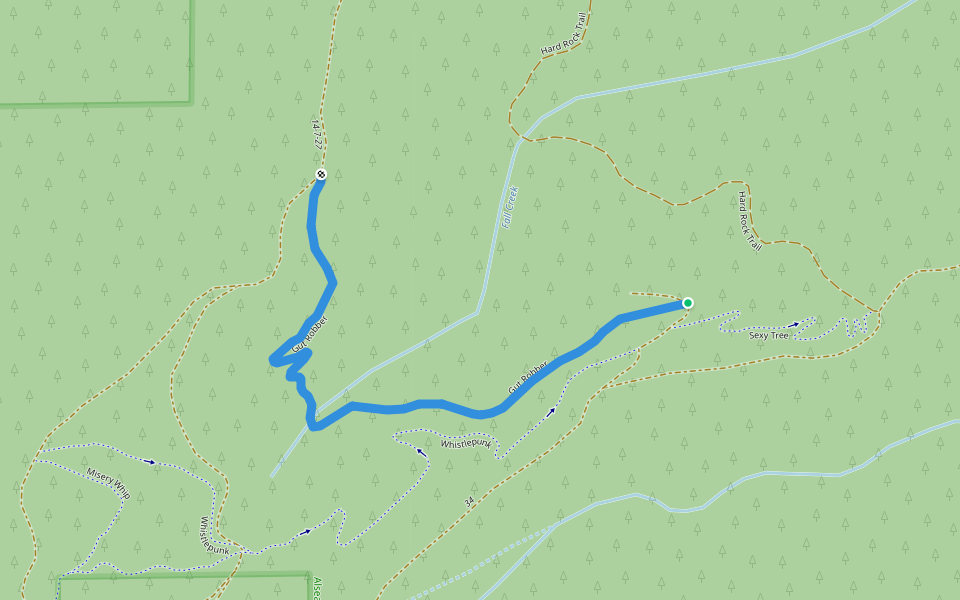 Gut Robber walking route map in Alsea