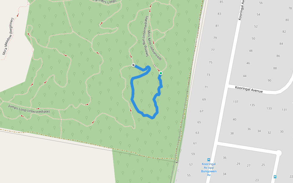 Five Coronas (intermediate) walking route map in Thornleigh