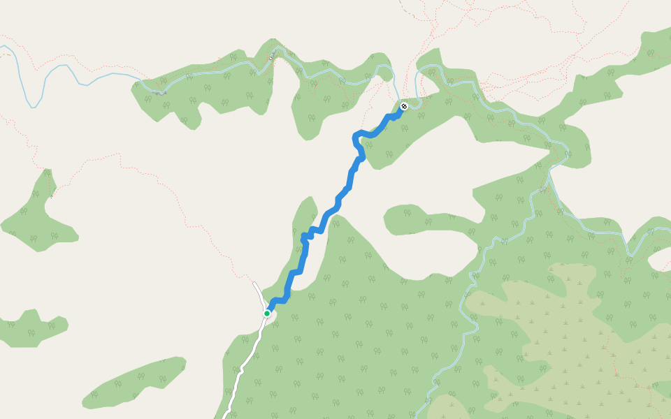 Bradford Ridge Path walking route map in Lake Arrowhead