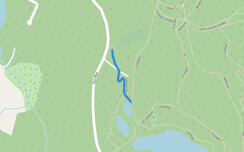 Rive Droite walking route map in Morin-Heights