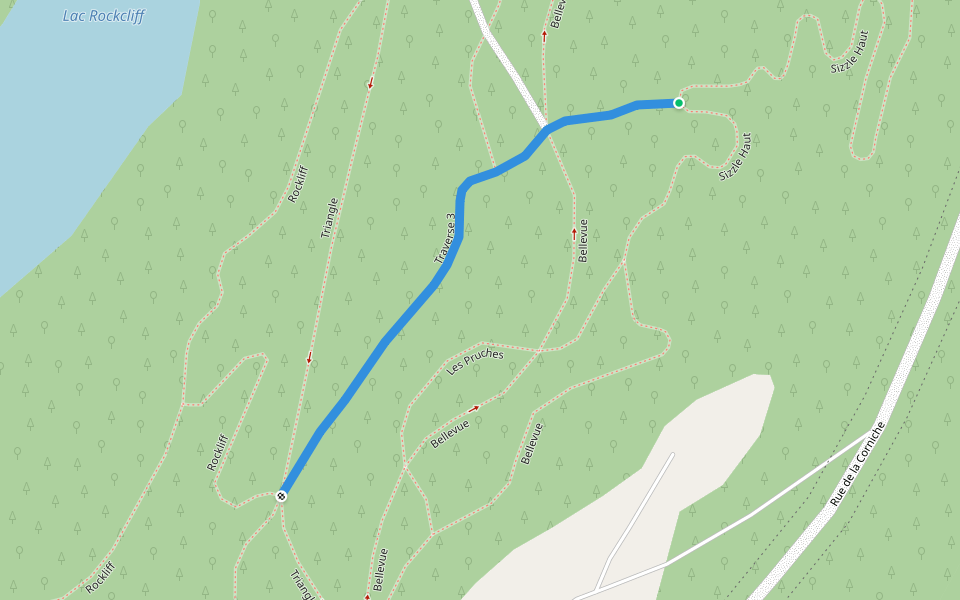 Traverse 3 walking route map in Morin-Heights