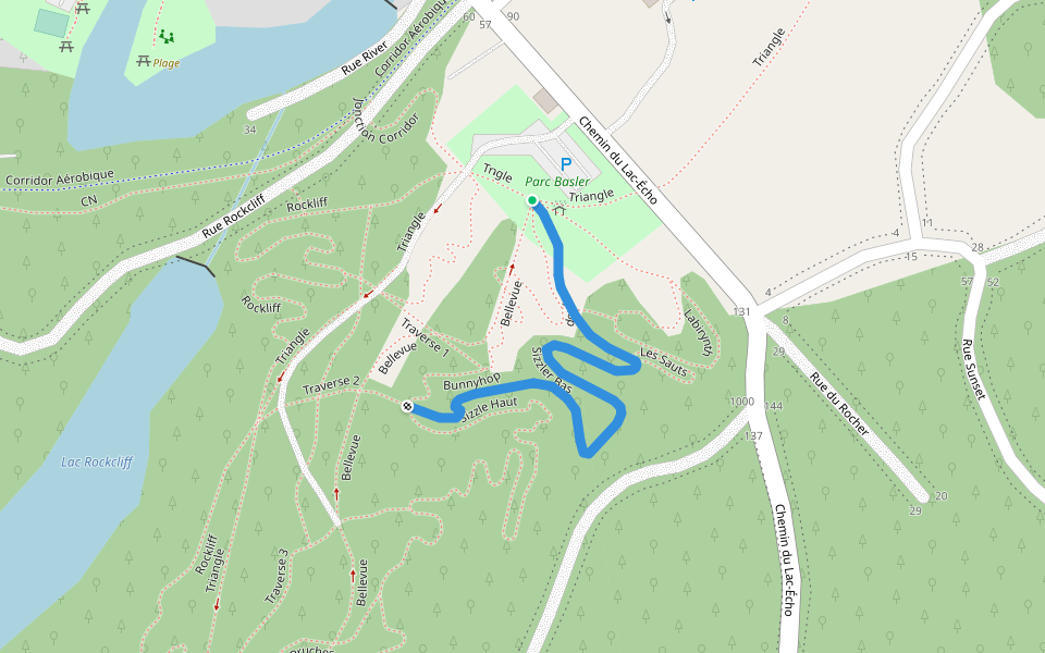 Sizzler Bas walking route map in Morin-Heights