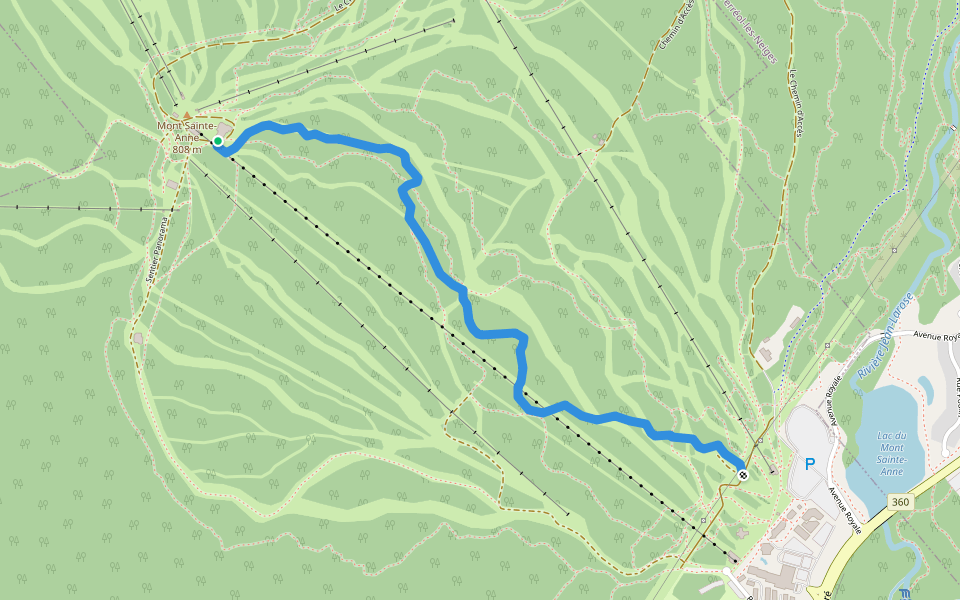 A La Coupe du Monde walking route map in Beaupré