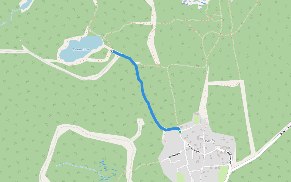 Bjonntjenwen walking route map in Fryksås