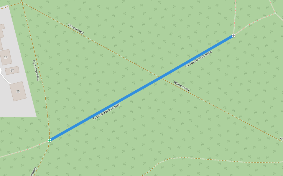 Fuchsackerschneise walking route map in Rüsselsheim am Main