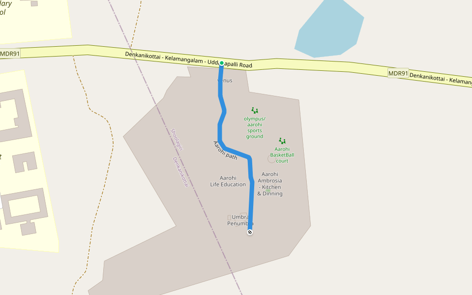 Aarohi path walking route map in Agaram