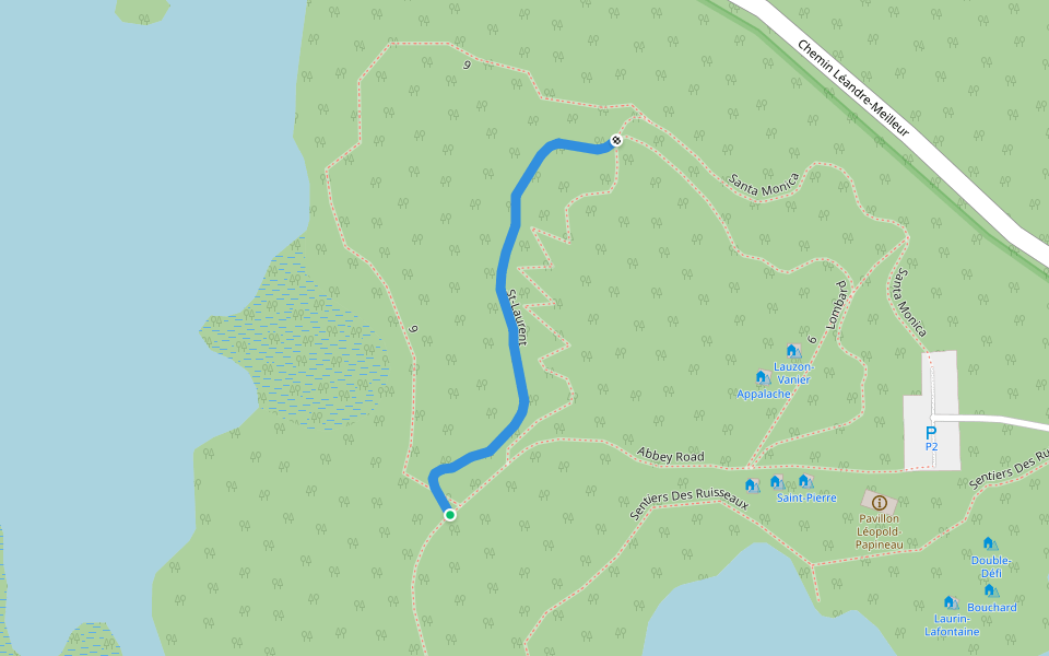 St-Laurent walking route map in Ferme-Neuve