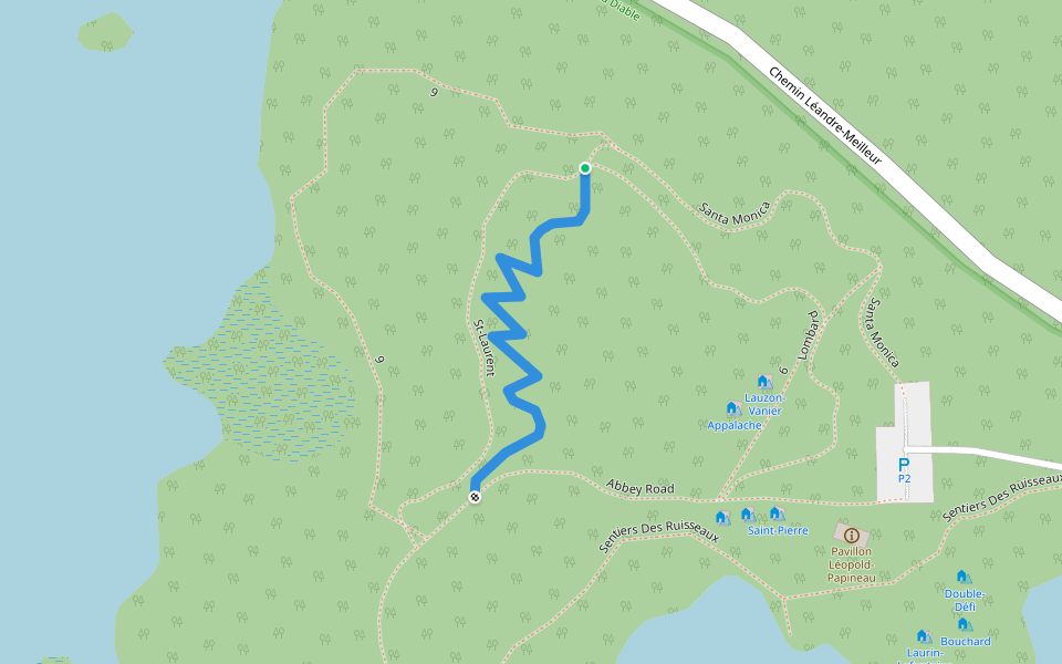 Champs-Elysées walking route map in Mont-Laurier