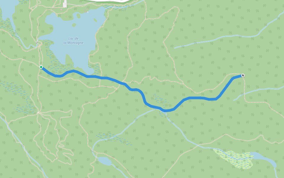 Grande-Allée Est walking route map in Ferme-Neuve