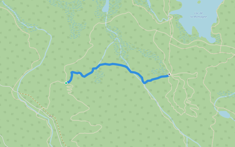 De la Madone walking route map in Ferme-Neuve