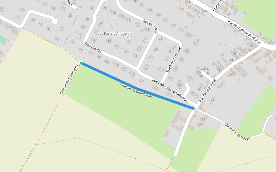 Chemin du Grand Ruet walking route map in Colomby-Anguerny