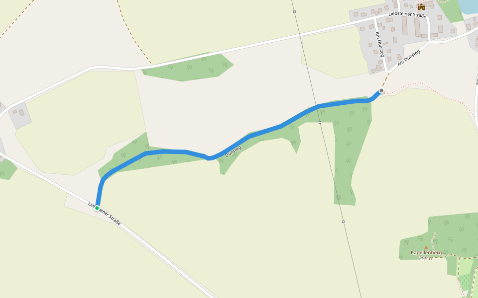 Dunsteg walking route map in Schöpstal