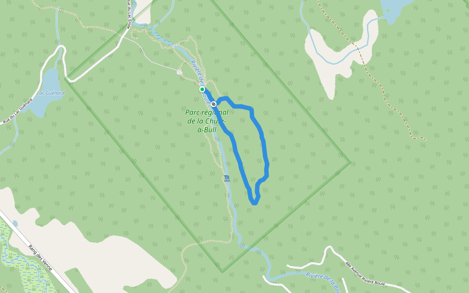 Sentier du Trappeur walking route map in Saint Come