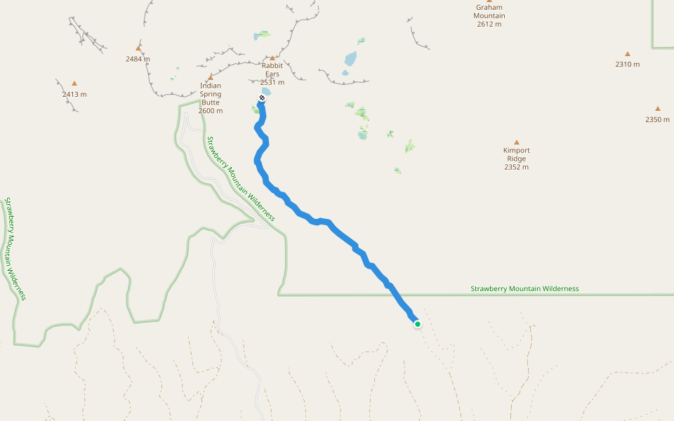 Lake Creek Trail #378 walking route map in Prairie City