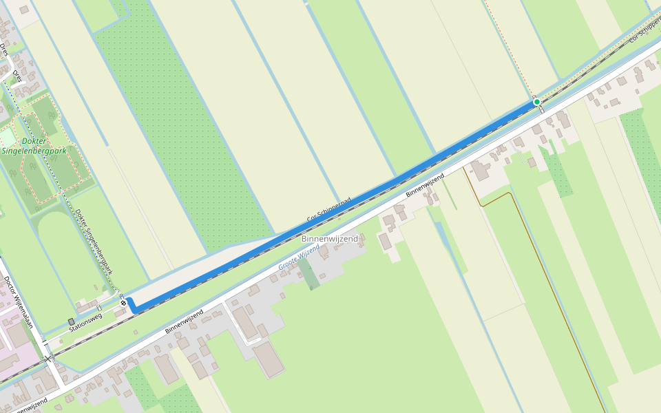 Cor Schipperpad walking route map in Westwoud