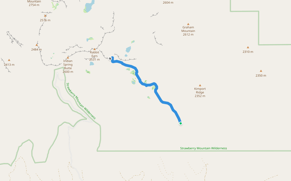 Mud Lake Trail #379 walking route map in Prairie City
