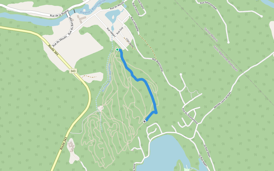 5 Le Sommet walking route map in Saint-Alphonse-Rodriguez
