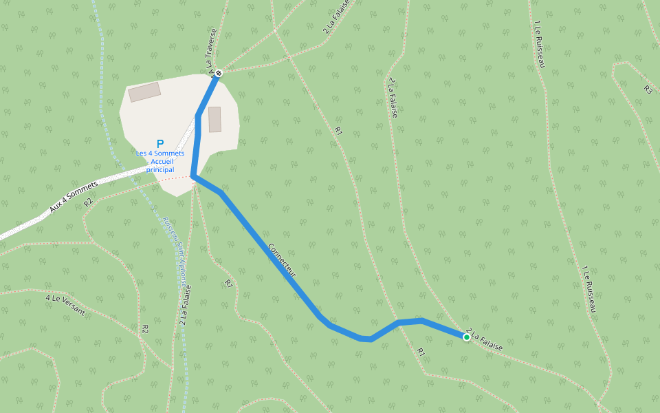 Connecteur walking route map in Saint-Alphonse-Rodriguez