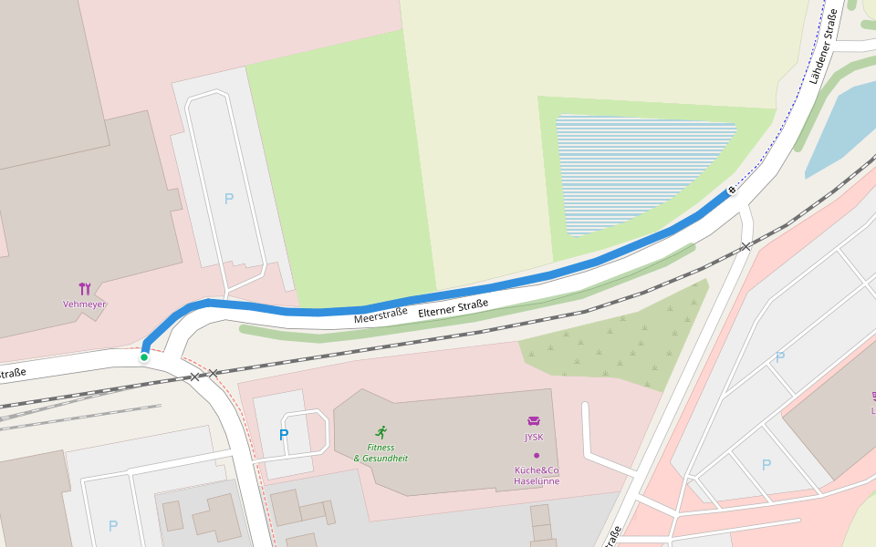 Meerstraße walking route map in Haselünne