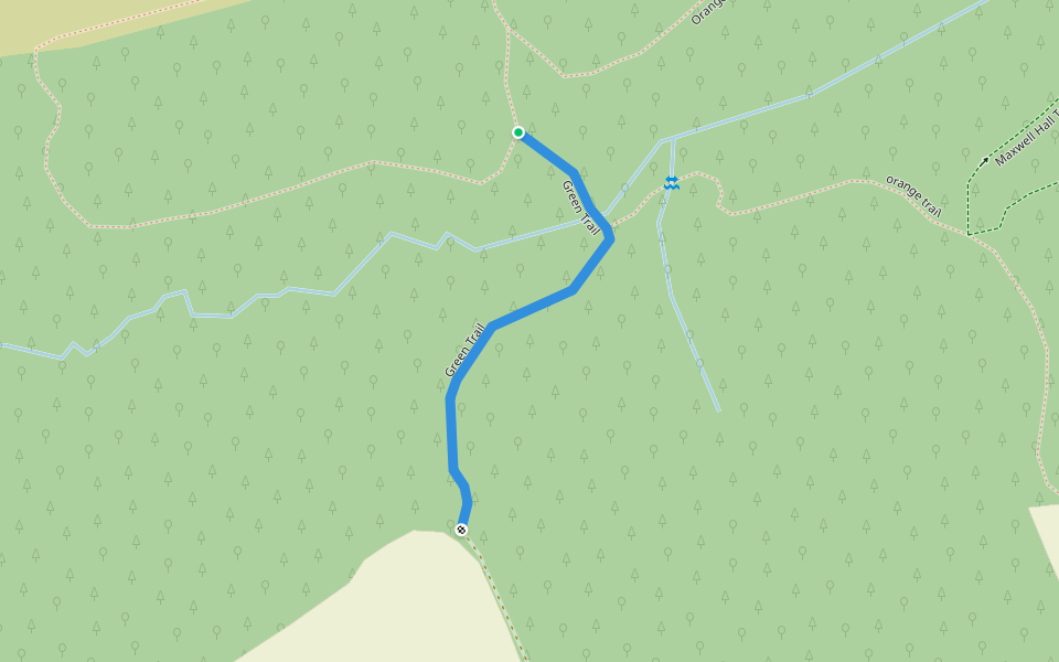 Green Trail walking route map in Hughesville