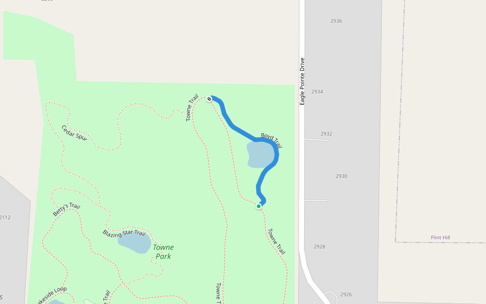 Boyd Trail walking route map in Wentzville