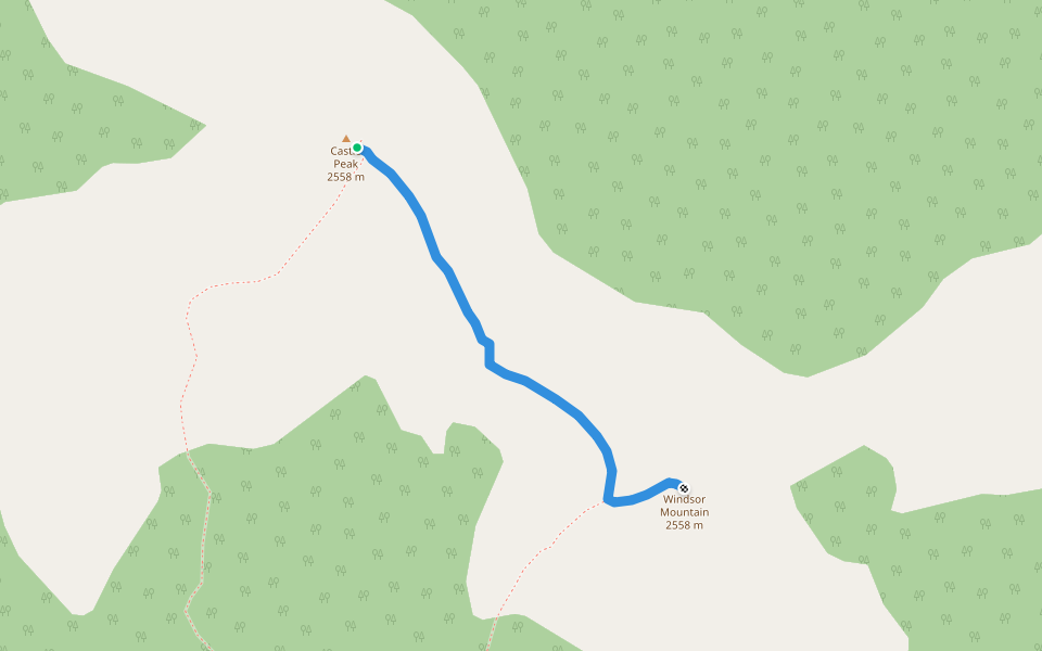 Castle to Windsor Route walking route map in Bellevue