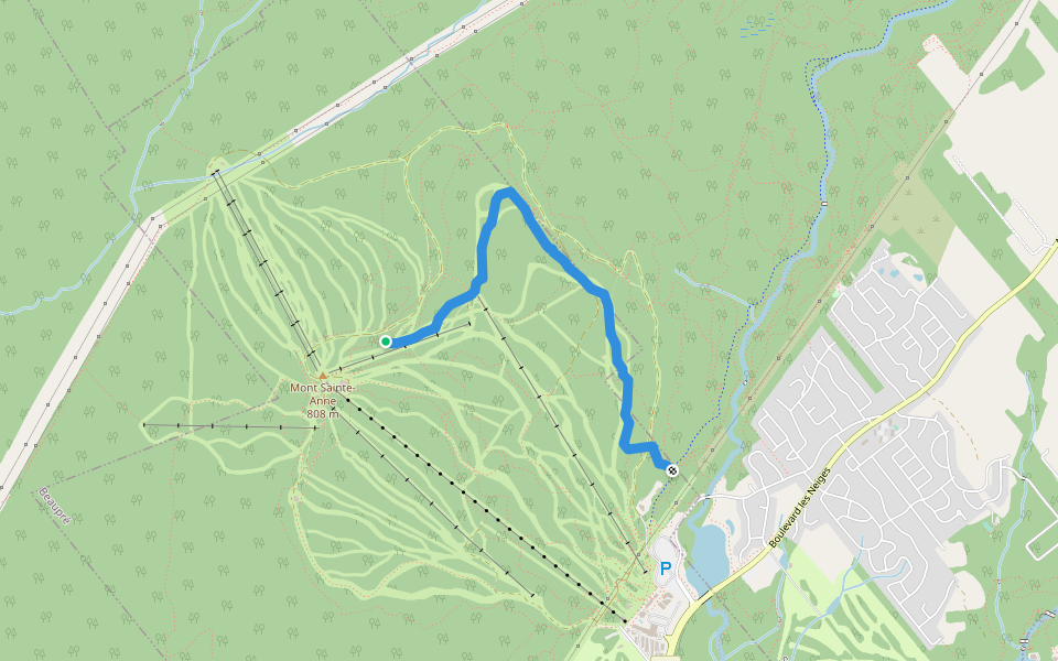 F La Tordue walking route map in Beaupré