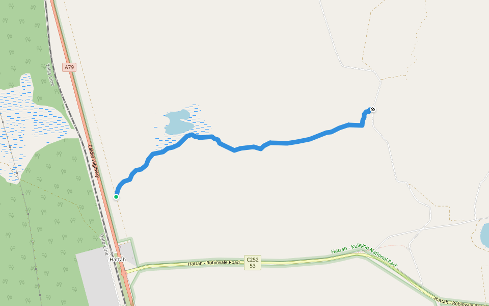 Camel Pad Track walking route map in Hattah