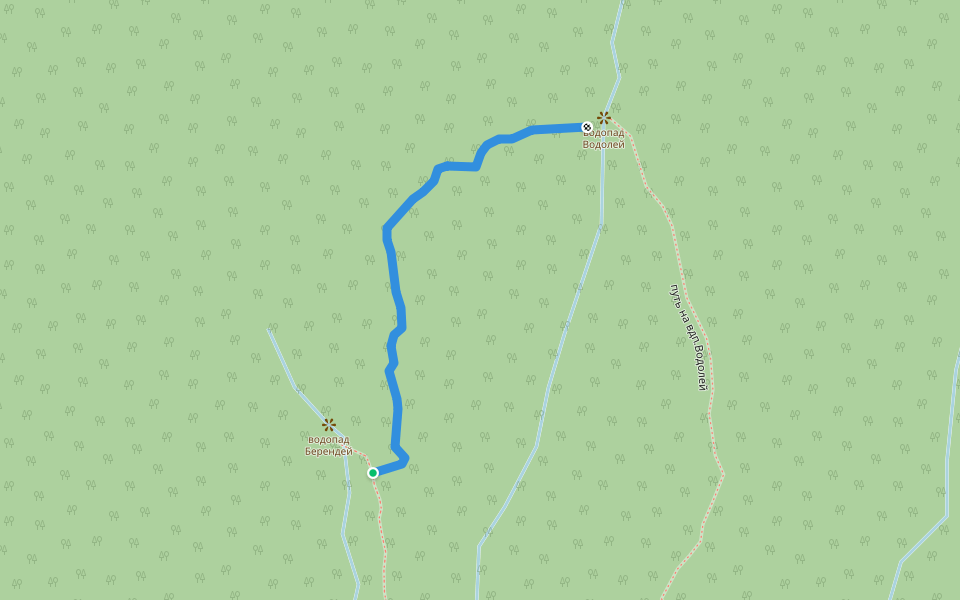 проход Берендей-Водолей walking route map in Partizansk