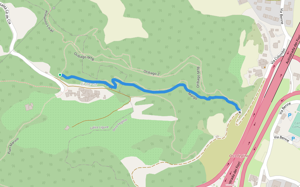 Margò walking route map in Cia