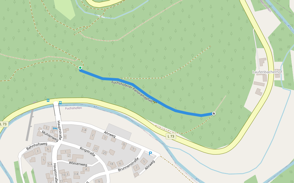 Fuchshofener Panoramapfad walking route map in Fuchshofen