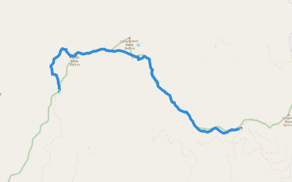 CDNST Colorado Trail 1776 walking route map in Saguache
