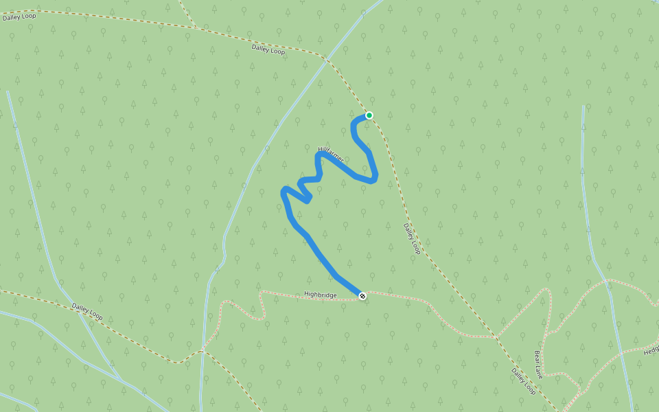 Hillfarmer walking route map in Waterbury