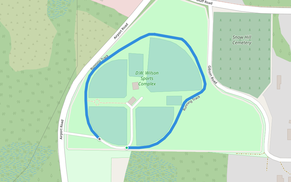 Running Track walking route map in Apalachicola