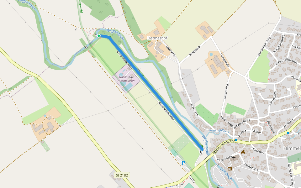 Baille-Maille-Allee walking route map in Himmelkron