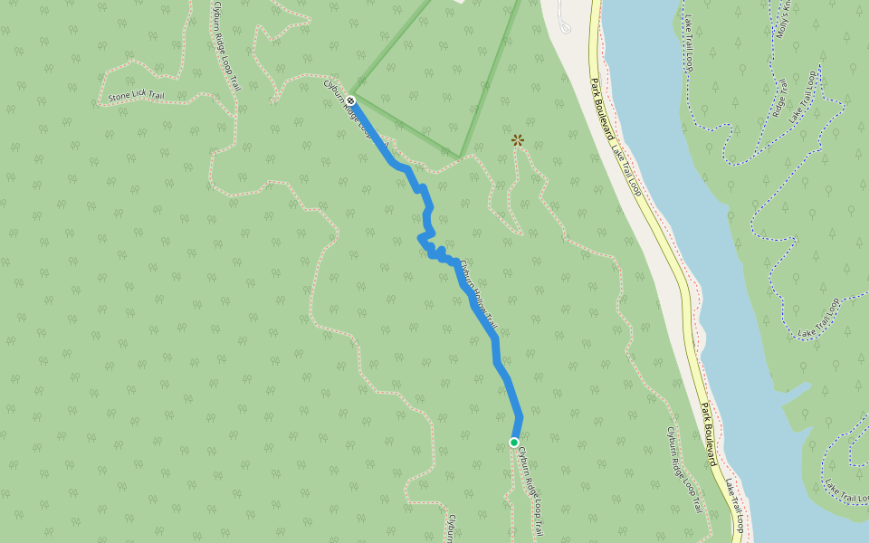 Clyburn Hollow Trail walking route map in Marion
