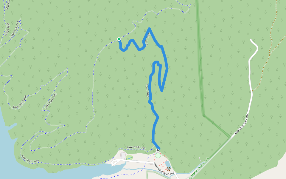 C.C.C. Trail walking route map in Marion