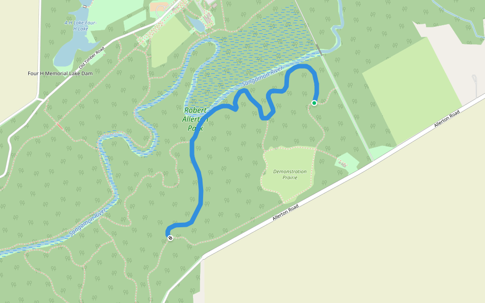 draft red loop walking route map in Monticello